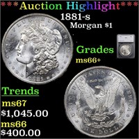 *Highlight* 1881-s Morgan $1 Graded ms66+