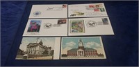 (2) Vintage Postcards & (4) Commemorative