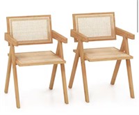 Chairs Mid-Century Dining  Bamboo (Set of 2