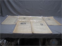 Lot of 6 WWII Newspapers