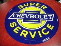 23.5" Chevrolet round metal sign