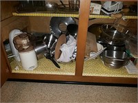 Contents of kitchen cabinets, drawers and pantry
