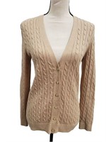 Lands End SM (6-8) French Cable Cord Cardigan