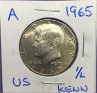 U.S. 1965 Silver Kennedy 1/2 Dollar