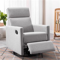 Merax Modern Upholstered Recliner Chair, Gray