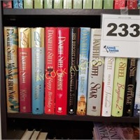 Danielle Steel books (shelf full)