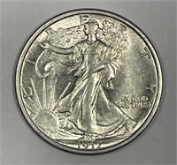 1917 Walking Liberty Silver Half Choice AU