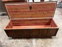 Mid Century Modern Walnut Cedar Chest Coffee Table