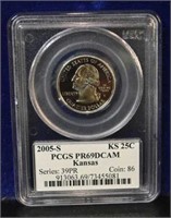 2005 S Deep Cameo Quarter PCGS PR69
