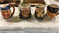 4ct Toby + Character Jugs