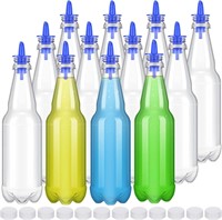 32oz Jinei Plastic Bottles & Pourers 12pc-Blue