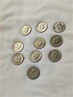 9 Kennedy Half Dollars One Is A 1964 And A