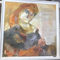 PEASANT WOMAN by Katherine Langley Oil on Board