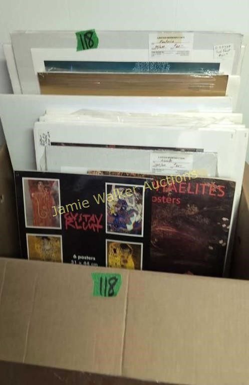 Box Lot Of Art- Klimt Posters Sealed,