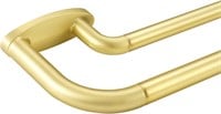 Brass Double Curtain Rod  72-144In  3/4-5/8In