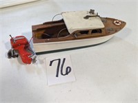 Boat- Wired to run on battery * unknown if it work