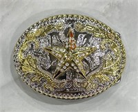 Texas Ranger Oval Star Belt Buckle