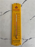Metal Maple Leaf Mills Master Feeds Thermometer