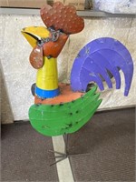 The really big rooster hand made from recycled