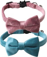 2PACK Cat Bow Tie Bell Breakaway Collar