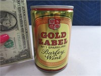 Rare 10oz Shorty GOLD LABEL Steel FlatTop Beer Can