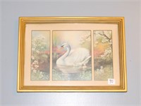 (3) Framed Swan Prints (see all photos) - Largest