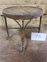 Metal and Wooden Stool