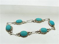 925 Sterling Silver & Turquoise Bracelet