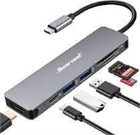 Hiearcool USB C Hub, Silver A19