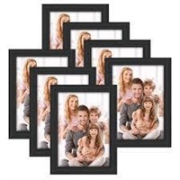 7pk 4x6 Black Picture Frames A19