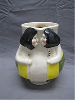 Vintage Ceramic Two-Faced Woman Jug
