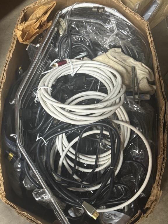 Box of Cable Cords and HDMI