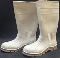 Men's White Economy Steel Toe PVC Rubber Boots