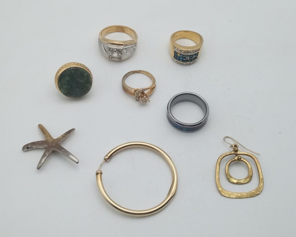 Gold Filled & HGE Rings & Jewelry Lot