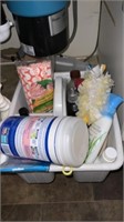assorted cleaning supplies