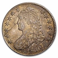 1830 Bust Half Dollar AU (Small 0)
