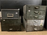 4 Industrial Metal Cabinets.