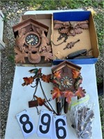2 Cuckoo Clock & Parts