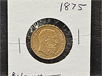 1875 Belgium GOLD Coin