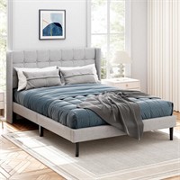Sismplly Queen Bed Frame - Light Grey