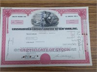 Consolidated Edison stock certificate