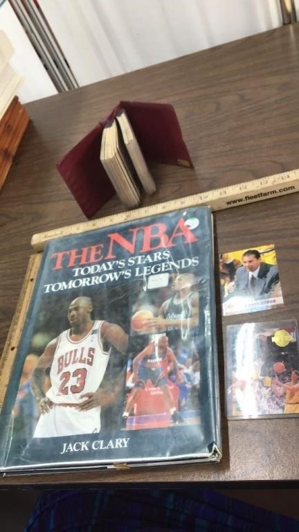 Basketball book & collector cards