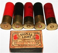 12 Gauge Shells, Signal LIght Match Book - Empty