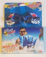 Aqua Splash Shark Bite swim goggle set