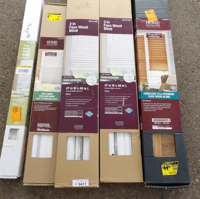 5x Assorted Window Coverings