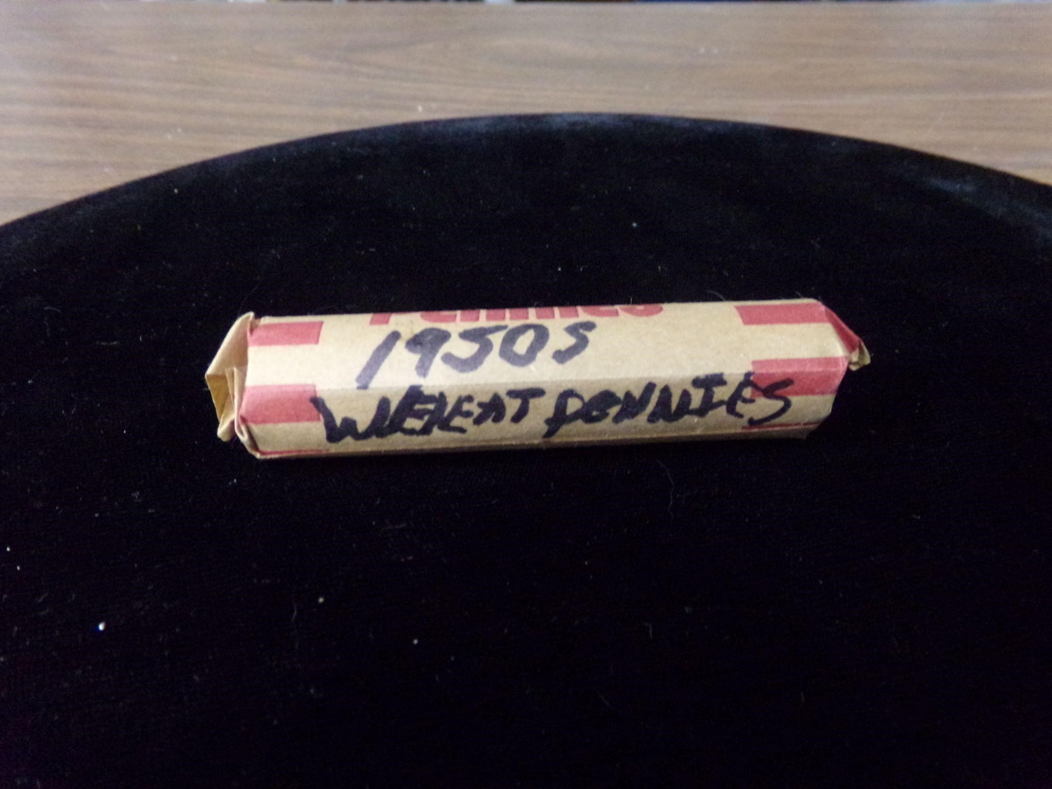 Roll 1950s wheat pennies