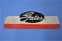 Vintage Gates embossed tin sign, 17 1/2" x 6 3/4"