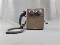 Vintage WW2 Military Hand Crank Telephone Box