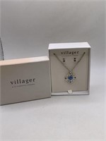 VILLAGER BY LIZ CLAIBORNE NECKLACE/EARRING SET