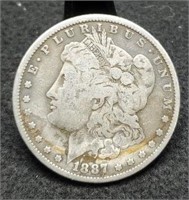 1887-O Morgan Silver Half Dollar, XF